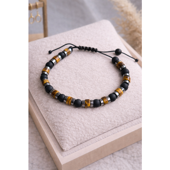 Bransoletka onyks , tygrysie oko